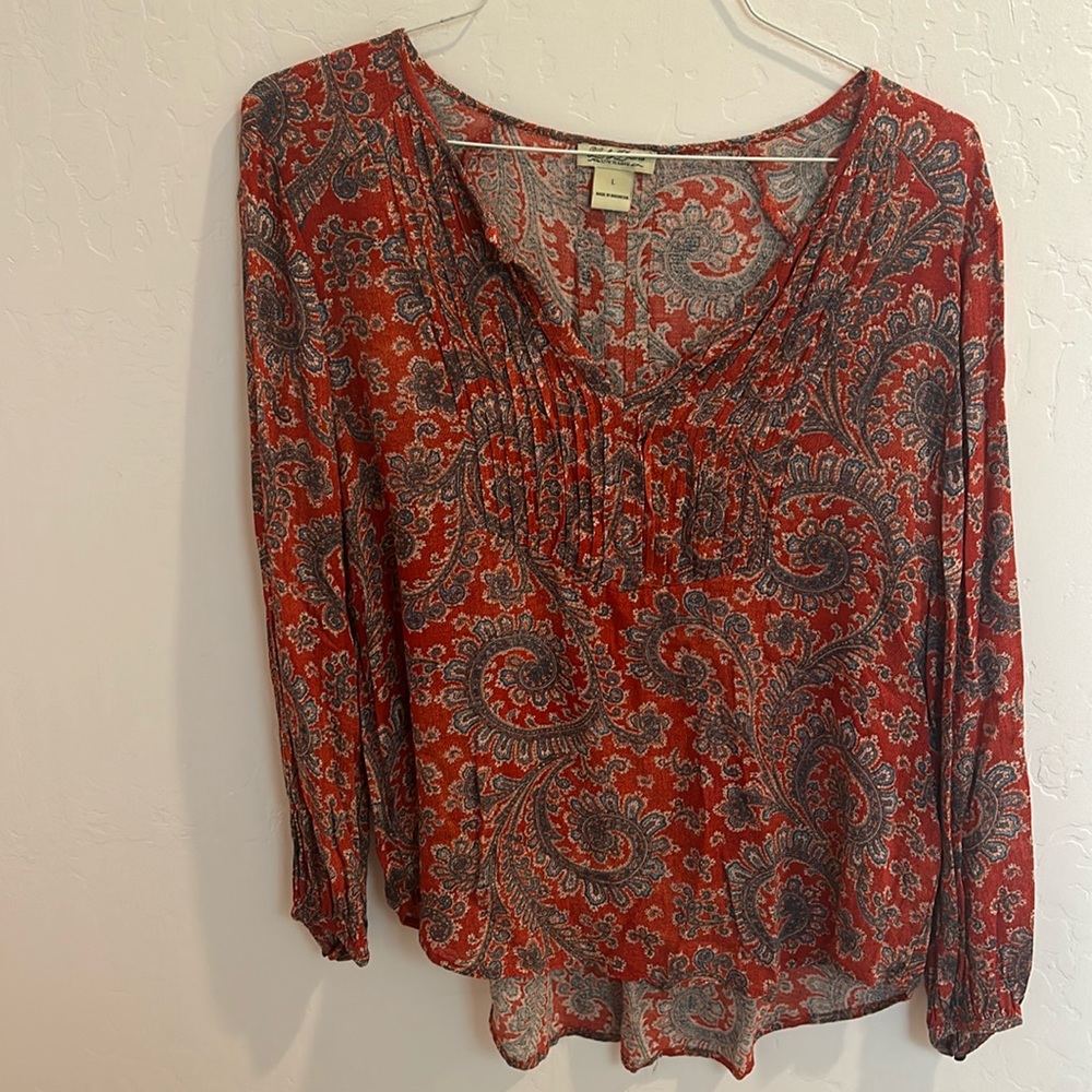 lucky brand red top